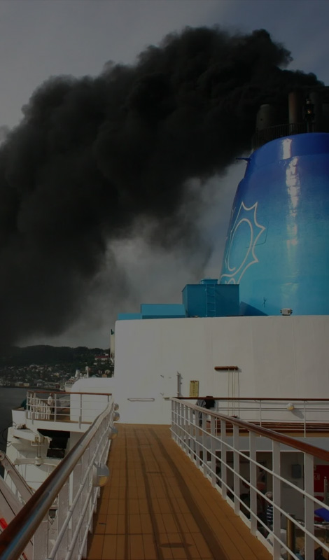 Captura de carbono de gases de escape/barco